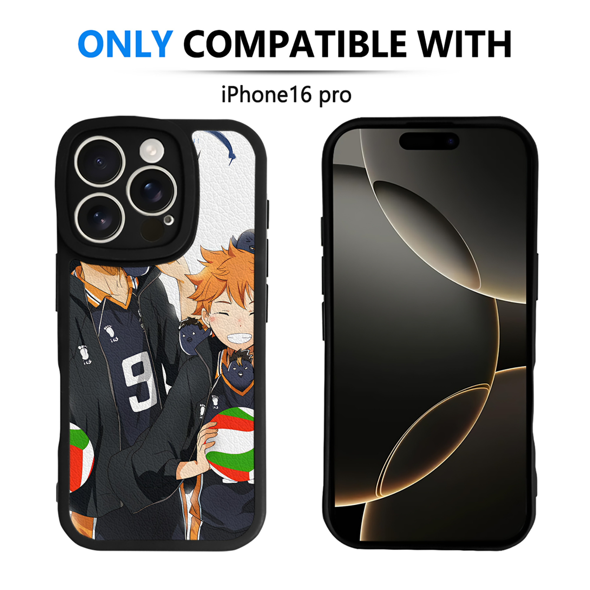 （画像用） ハイキュー!! Haikyu!! 【iPhone 16シリーズ対応】シリコンスマホケース（レザー調） 材質：シリコン